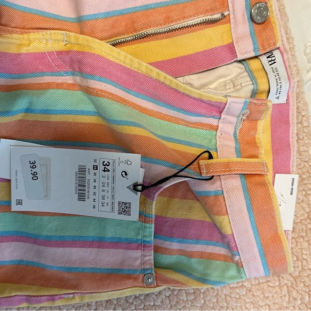 zara striped shorts - Picture 5 of 6